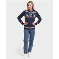 Reindeer women´s round neck sweater