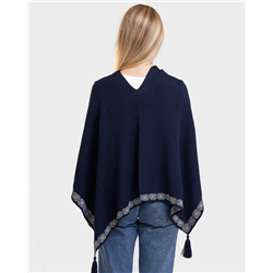 Vilo multi-wear jacquard knit poncho