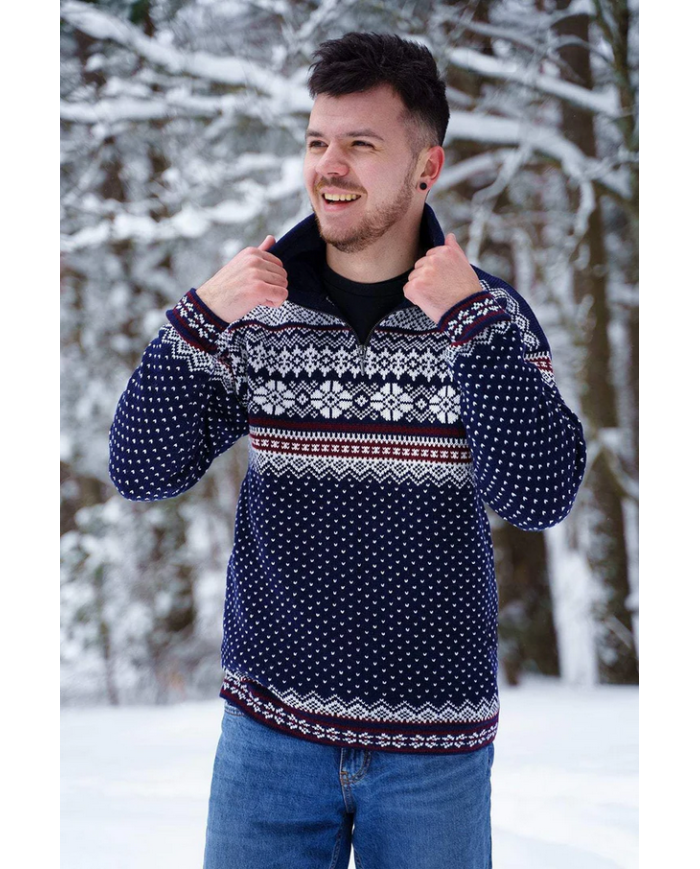Ruhnu men´s zipper neck sweater