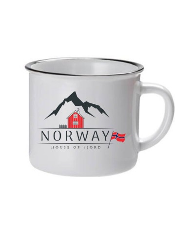Smaltovaný hrnček - Fjord domček Smaltovaný hrnček - Fjord domček