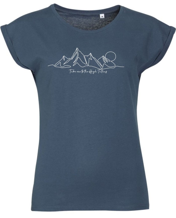 Dámske bavlnené tričko - Línia hôr