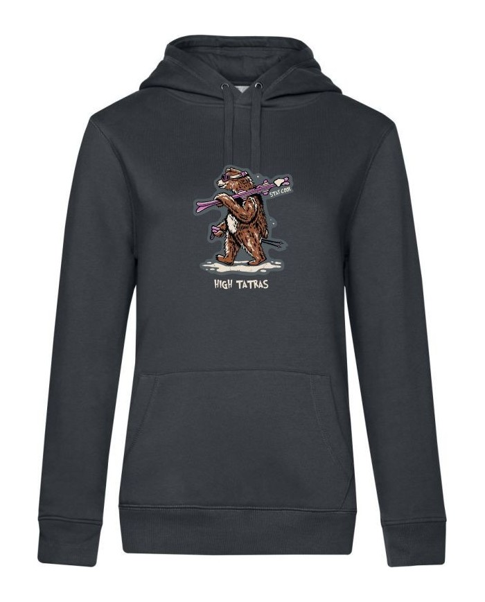 Dámska mikina s kapucňou - Lyžiar