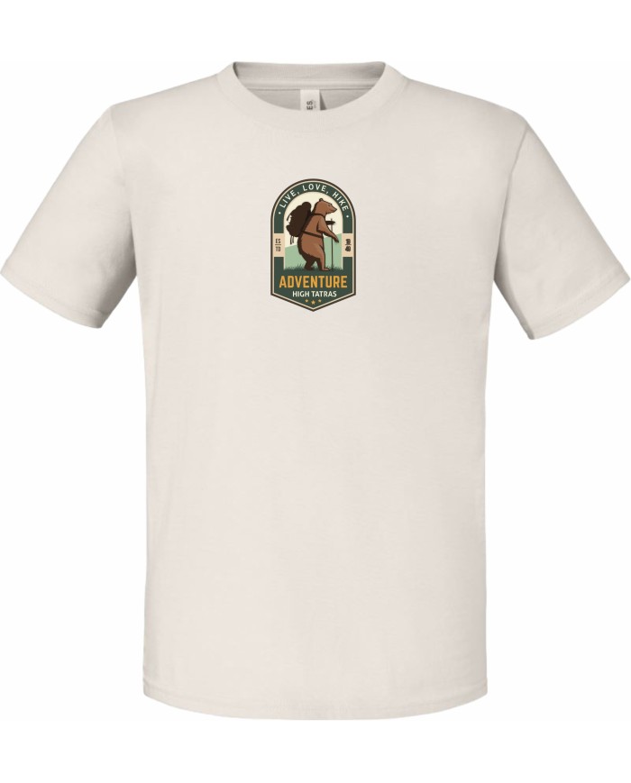 Detské bavlnené tričko - Turista medveď