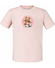 Detské bavlnené tričko - Ružový macko