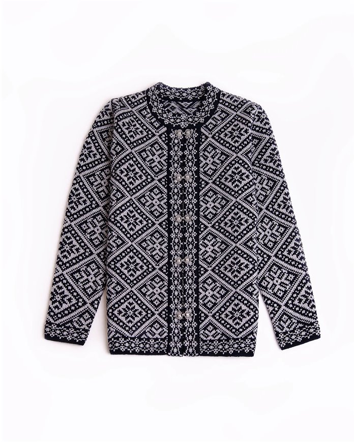 Muhu woolen pattern cardigan