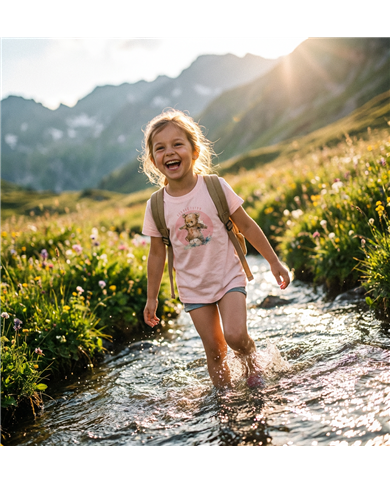 TATLAND DĚTSKÉ TRIČKO RŮŽOVÝ MEDVÍDEK