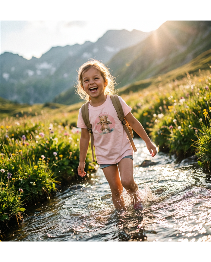 TATLAND DĚTSKÉ TRIČKO RŮŽOVÝ MEDVÍDEK