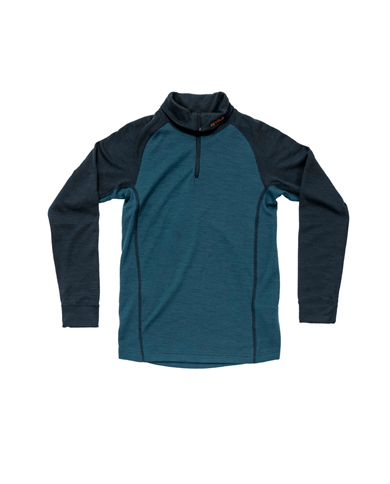 DUO ACTIVE MERINO ZIP NECK JR
