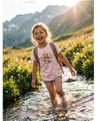 TATLAND CHILDREN'S T-SHIRT PINK TEDDY BEAR