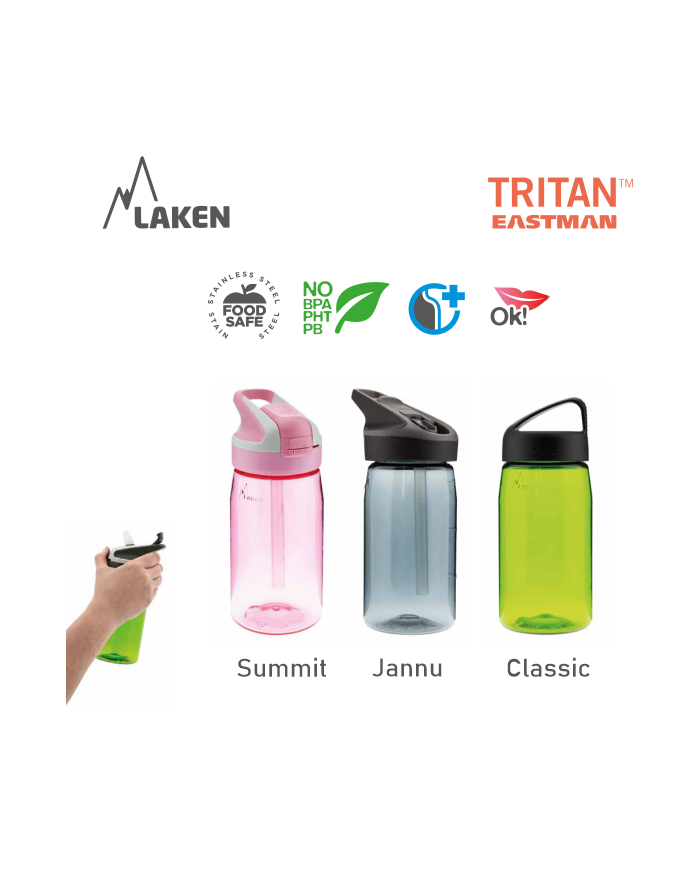 LAKEN TRITAN SUMMIT PLASTOVÁ LÁHEV 450ML RŮŽOVÁ BPA FREE